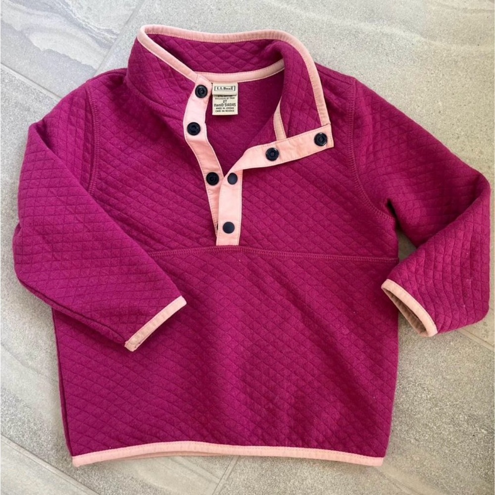 LL Bean Toddler quilted pull over